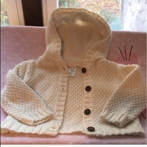 Toddler girl knit button up jacket